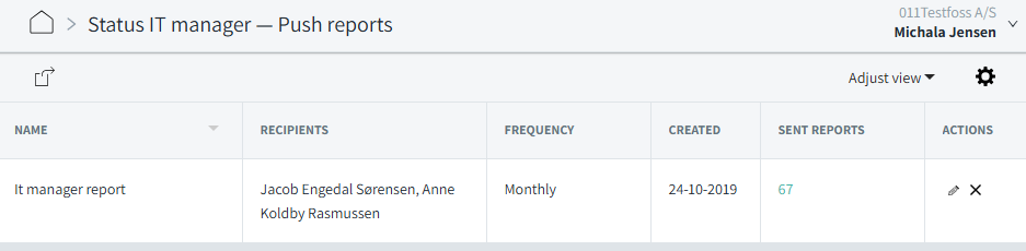 What is a push report and how to send it